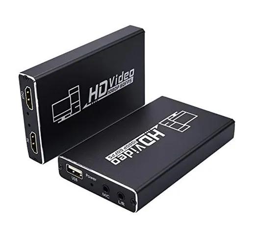 SOUTHSKY 4K Scheda di acquisizione Audio Video, HDMI 2.0 a USB 2.0,1080p / 60Hz / fps, Usc...