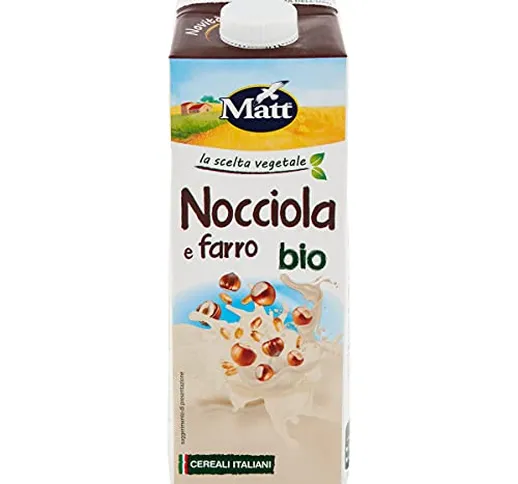 Matt - Bevanda Vegetale Nocciola e Farro Bio - Senza Lattosio e Senza Zuccheri Aggiunti -...