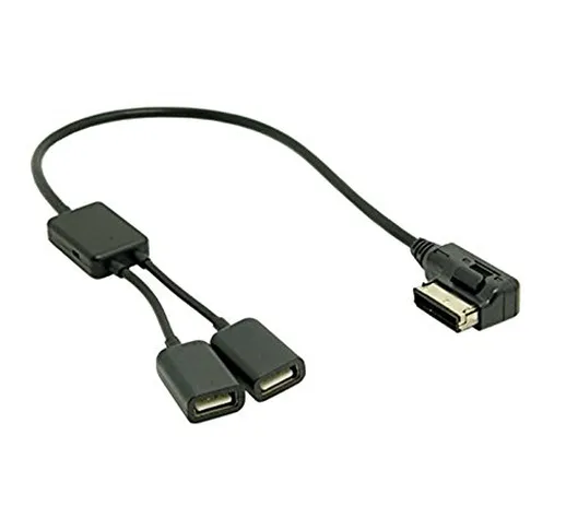 Ami MDI USB cavo, Shine media in Dual USB Flash Drive cavo adattatore AUX per VW Audi A3 A...