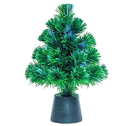 Gadget Juice - Mini albero di Natale con luci di Natale a fibra ottica, 30 cm, colore: Ver...