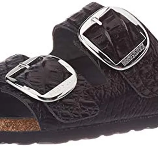 Birkenstock Arizona Big Buckle, Sandali Donna, Gator Anthracite, 37 EU