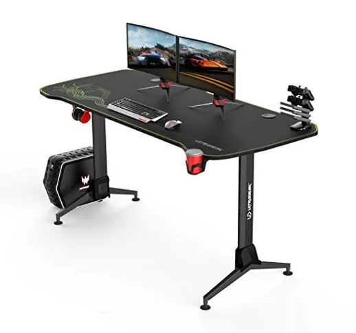 Ultradesk Grand Green – Tavolo per computer molto grande con regolazione in altezza, L 160...