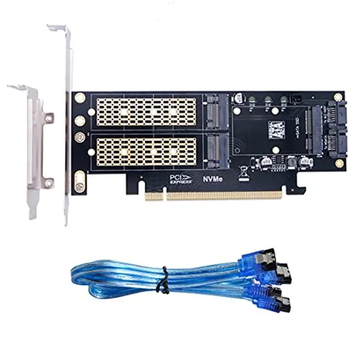 Chenyang CY Dual SATA & PCI Express PCI-E 3.0 a NGFF NVME M.2 MSATA M-Key B/M-Key SSD Adat...
