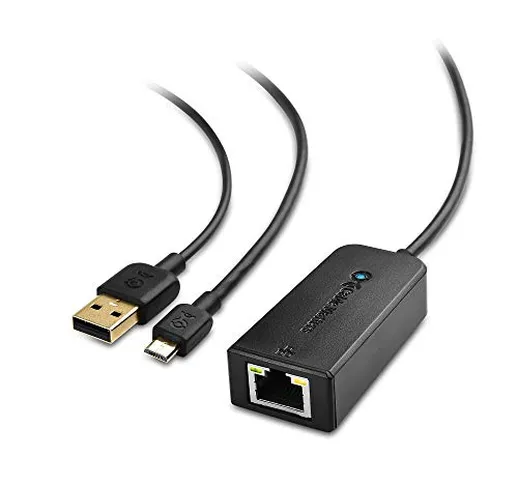 Cable Matters Adattatore Micro USB a Ethernet Fino a 480Mbps per Streaming Sticks Incluso...