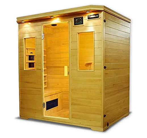 Sauna infrarossi completa di riscaldatori in Ceramica tipo C Giada Dimensioni: 180×120X190...