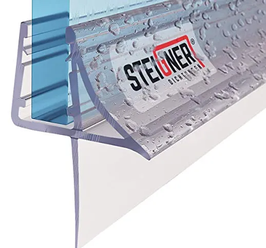 STEIGNER Guarnizione doccia, 80cm, per spessore vetro 6/7/ 8 mm, guarnizione dritta in PVC...
