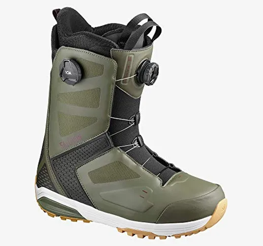 Salomon - Stivali da Snowboard Dialogue Focus Boa OLV/FI - Uomo - Verde, Taglia 46.5