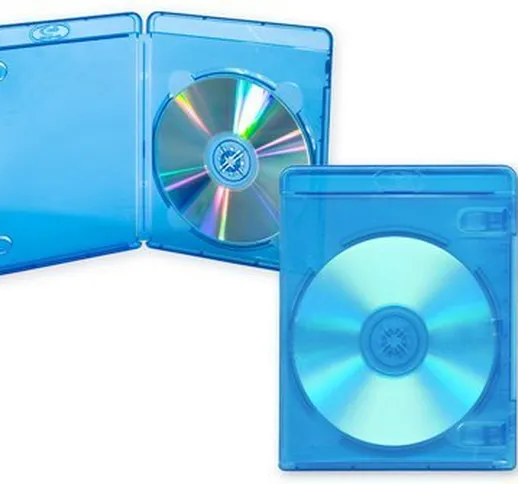 Blu-Ray, custodie di 11 mm per disco singolo (1), con logo (confezione da 50), di marca Dr...