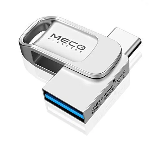 MECO ELEVERDE Chiavetta USB 128 GB 3.0 USB Tipo C OTG Memoria Dual USB Pendrive Unità Flas...