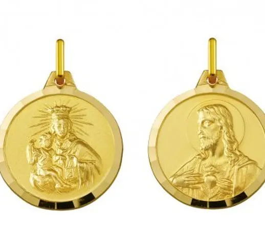 CARMEL SACRE-COEUR-Medaglia spalla in oro 9 carati, altezza: 14 mm, www.diamants perles.co...