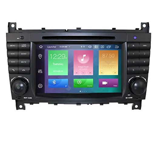 hizpo Android 10 Auto DVD Car Audio Stereo per Mercedes Benz Classe C W203 2004-2007 CLC W...