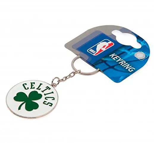 Boston Celtics Basketball NBA Keyring Keychain Metal Clover Crest Official