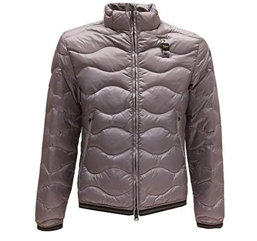 Blauer USA Piumino 80GR AD Onde Uomo MOD.19BLUC03049, Grigio, Giacca, Giubbino, Giubbotto...