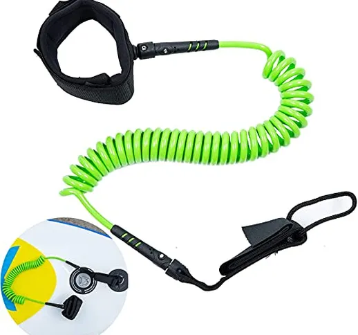 COMBLU Leash da SUP Surf,7mm 10 Piedi Lacci di Sicurezza da Tavola de Surf,TPU Guinzaglio...