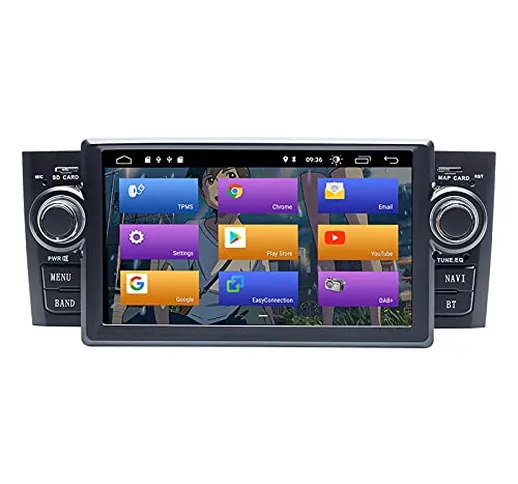 BOOYES per Fiat Grande Punto Linea 2007-2012 Android 10.0 Double Din 7" Car Multimedia Nav...