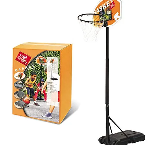 Mondo Toys - Basket Junior - Canestro da basket con colonna impianto da basket mobile | el...