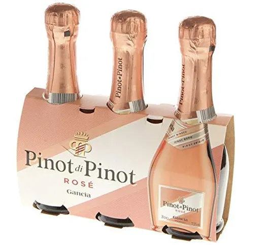 Confezione 3 bottiglie vino spumante Pinot Rosè 3x20cl