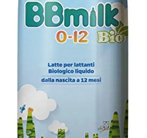 BBmilk 0-12 Bio liquido – Nuova formula, ancora più ricco - Latte liquido biologico per la...