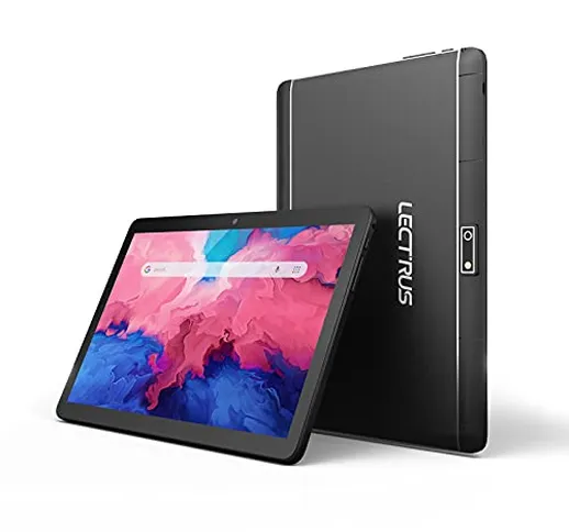 Lectrus Tablet 10 pollici, Android 9.0 LTE remarkable Tab-PC, 3G dual SIM, 2GB+32GB (128G...