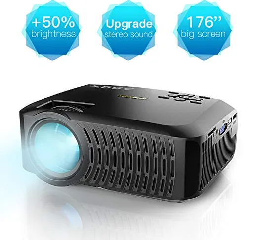 Proiettore ABOX A2 Nativa 720p, 3500 Lumen Mini Videoproiettore Portatile 1080p Full HD Su...