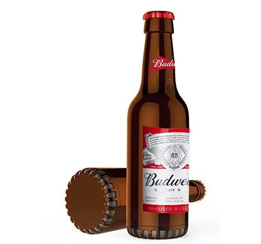 Budlight - Altoparlante Bluetooth per bottiglia, design originale, senza fili Budweiser Re...