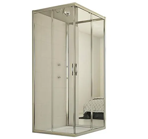 Box Doccia 3 lati 80x120x80 CM H198 trasparente mod. Evolution Trio