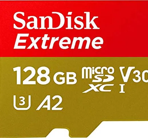 SanDisk Extreme 128 GB Scheda microSD per Mobile Gaming, Prestazioni dell'App A2, Supporta...