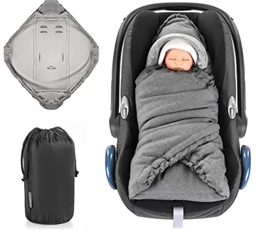 Zamboo copertina neonato invernale avvolgente, coperta neonato ovetto (seggiolini auto 3 a...