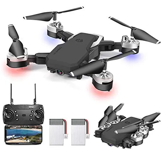 OBEST Drone con Fotocamera 1080P, Pixel 4K, Quadrotore di Volo Portatile da 20-24 Minuti,...