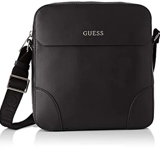 Guess Manhattan, Borsa a Spalla Uomo, Nero (Black), 5x23.5x22 cm (W x H x L)