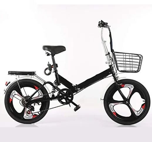 Bicicletta Pieghevole per Adulti 20-inch Pieghevole velocità Biciclette - Studente Folding...