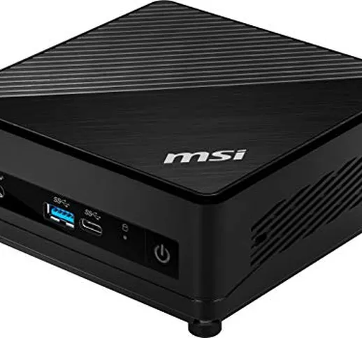 MSI Cubi 5 10M-008BEU - Mini PC Barebone (Intel Core i5-10210U, fino a 64 GB di RAM, 1 SSD...