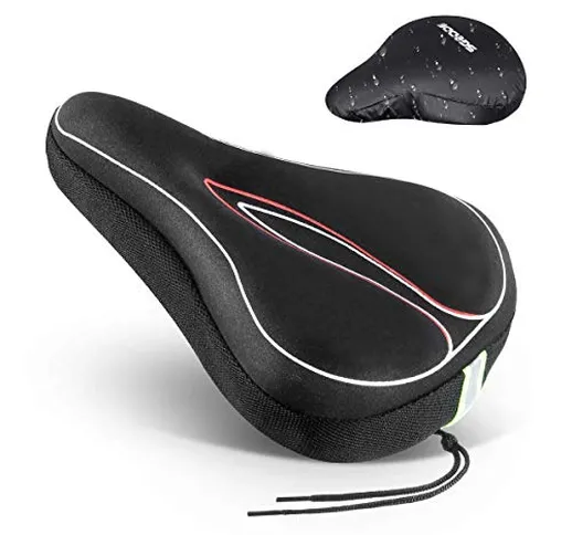 Coprisella Bici Memory Foam, SGODDE Copertura per Sella Bicicletta, 18 x 28 cm Protezione...