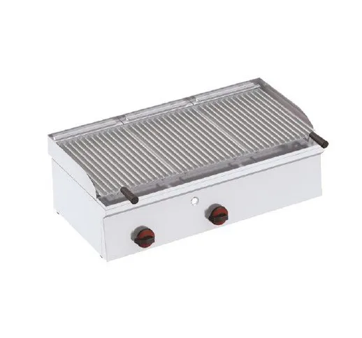 Griglia pietra lavica gas barbecue grill cm 90x45x24 RS1253