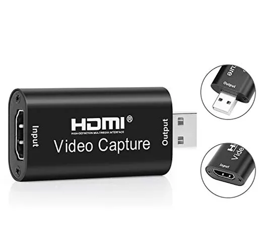 Kaliwa Capture Card HDMI HD Game Video Capture Card Card Portatile Plug & Play Capture Car...