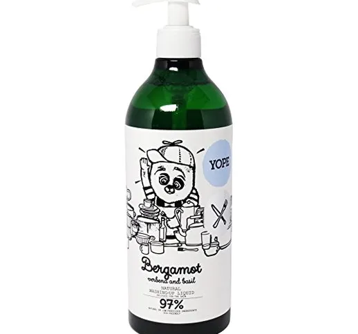 YOPE - Detersivo per Stoviglie Naturale Bergamotto, Verbena e Basilico - Efficace e Profum...