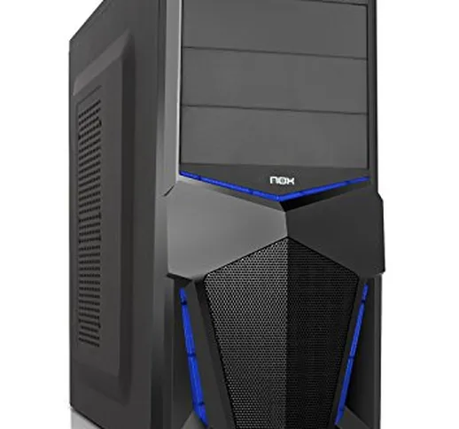 Nox PAX - NXPAX - Caja PC, ATX, USB 3.0, Color Negro Azul