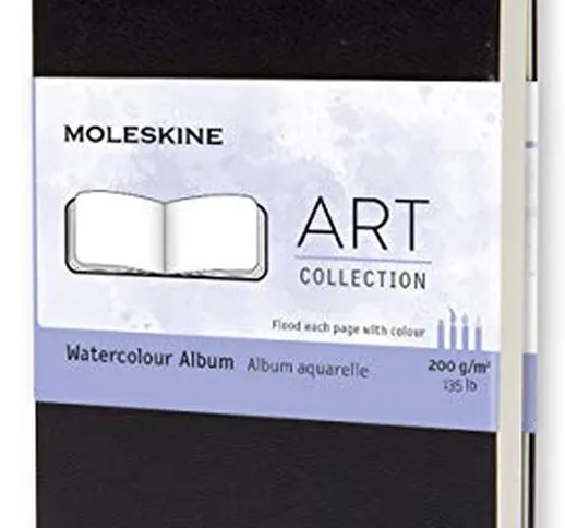 Moleskine Art Collection Watercolor Album, Notebook da Disegno, Copertina Rigida e Chiusur...