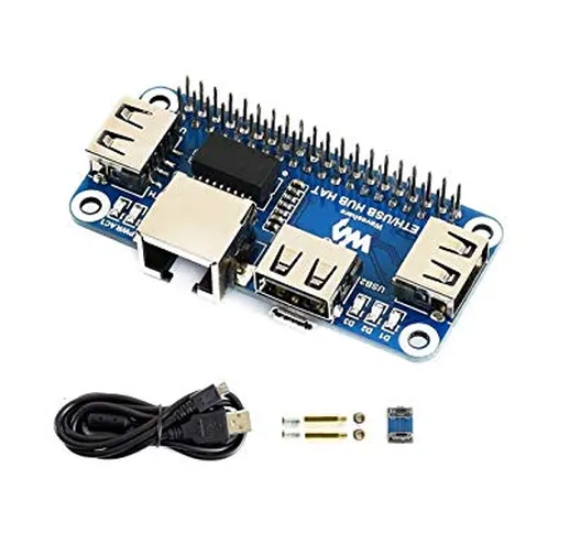 IBest Waveshare Ethernet/USB HUB Hat for Raspberry Pi 3 B+/3 B/2 B/Zero/Zero W/Zero WH Exp...