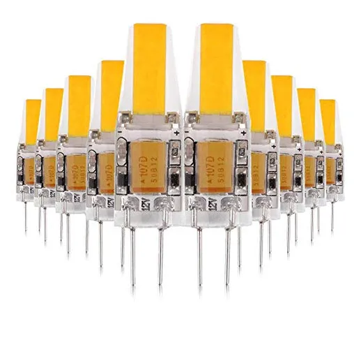 ONLT Lampadine a LED 10x G4 3W COB, Lampada bi-pin a LED AC / DC12-24V 4000K 300LM, Sostit...