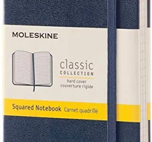 Moleskine Notebook Classic Pagina a Quadretti, Taccuino Copertina Rigida e Chiusura ad Ela...