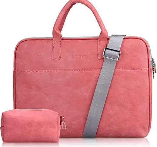 BOTRE Uomo Donna Borsa a Tracolla Borsetta Borsa per PC Portatili 13-15.6 Pollici e Tablet...