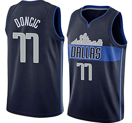 Jersey - NBA Dallas Mavericks 77# Doncic Embroidered Mesh Basketball Swingman Jersey