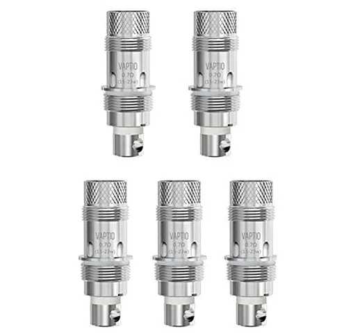 VAPTIO Cosmo Coil 0.7ohm - Bobina di ricambio per Cosmo Kit/Cosmo Plus/Tyro Kit/Tyro Nano...