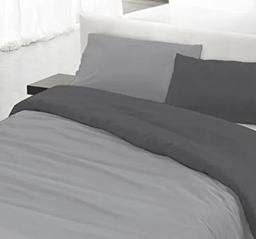 Italian Bed Linen Set Copripiumino Grigio 250 x 200 cm