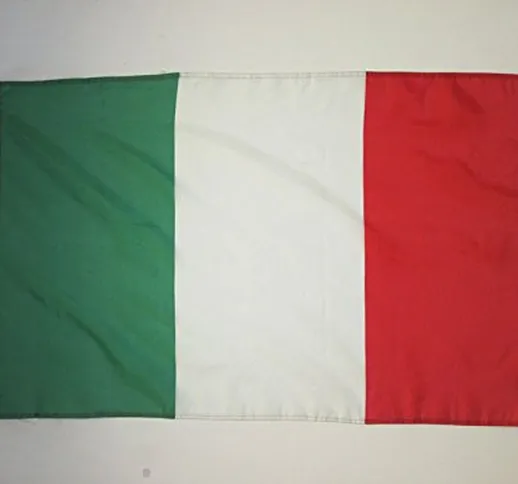 AZ FLAG Bandiera Italia 90x60cm - Bandiera Italiana 60 x 90 cm Foro per Asta