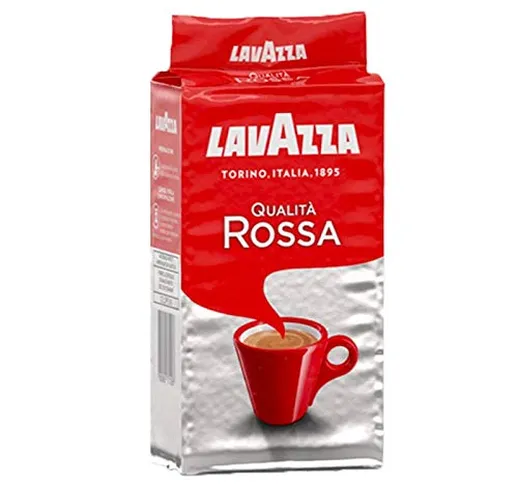 Lavazza Qualità Rossa - Caffè Macinato per Moka - Arabica e Robusta - Gusto Pieno e Rotond...