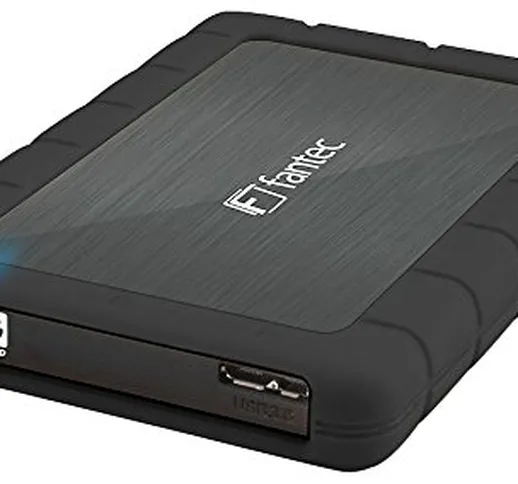 FANTEC AluPro U3-6G Case per hard disk esterni SATA I/II/III da 6,35cm 2,5" o SSD, 6G ed U...