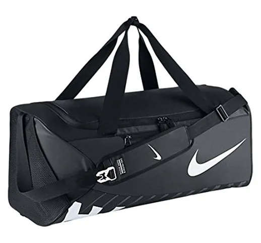 Nike Nk Alpha L Duff, Borsa Training Uomo, Black/Black/White, Taglia Unica