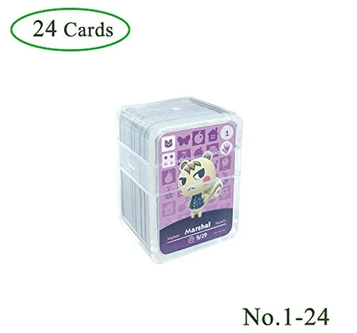 Schede di gioco NFC Tag per Animal Crossing, 24 pezzi (n. 1-n. 24) Schede di gioco Nfc con...